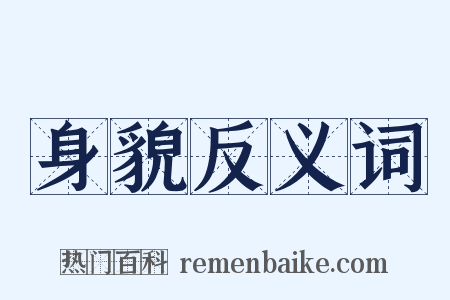 身貌反义词是什么意思的图片